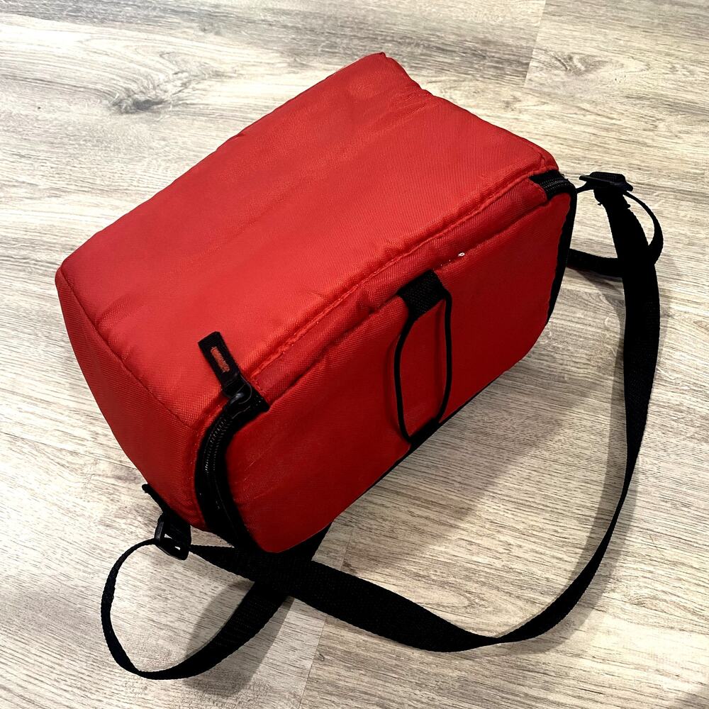 California Innovations Red Insulated Lunch Bag Soft Cooler - Adjustable Strap - Picture 5 of 12